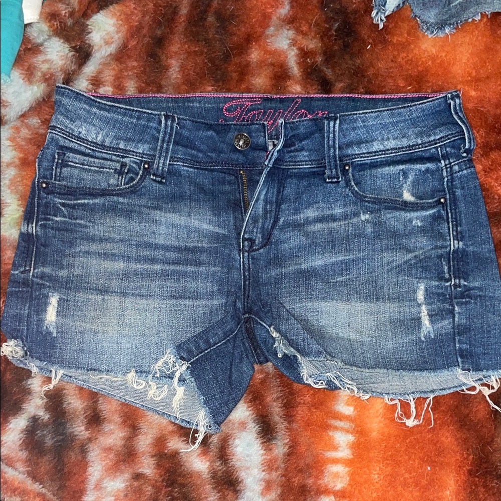 dELiA*s Distressed Blue Jean Shorts